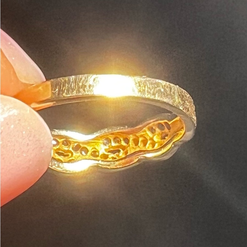 14K Diamonds Elegant Gold Braided Ring size 6.5-7 - Picture 9 of 10